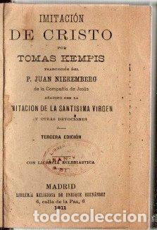 Libros: Imitaci&oacute;n de Cristo - Kempis, Tom&aacute;s de - Foto 1