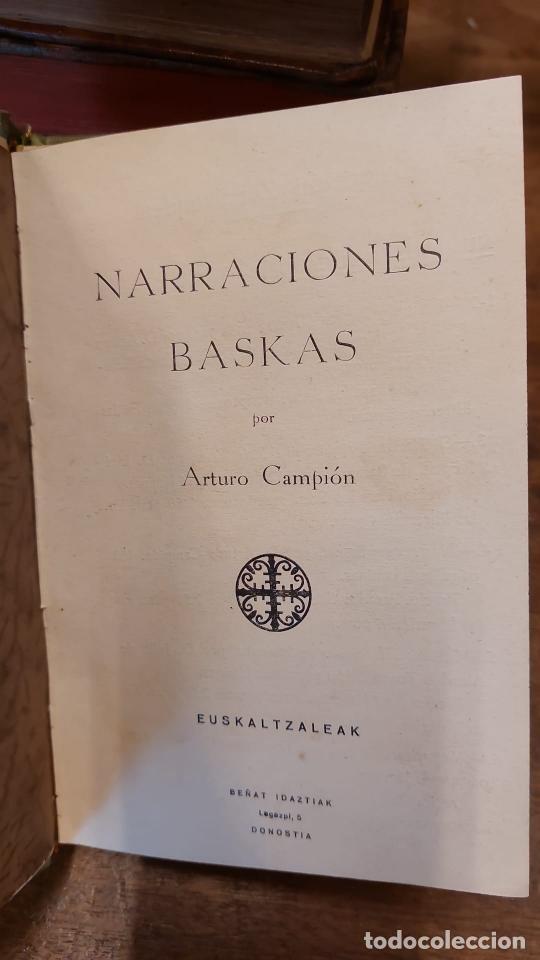 Libros: NARRACIONES BASKAS. 3 tomos. - CAMPION, Arturo - Foto 4