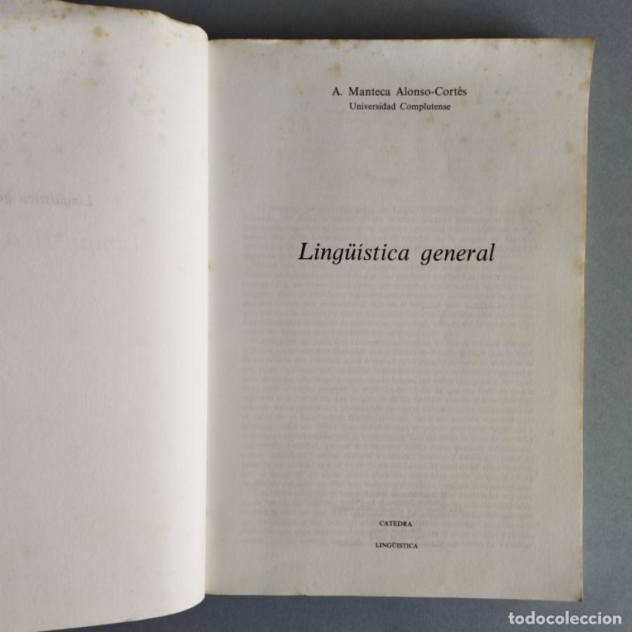 Libros: Ling&uuml;&iacute;stica General. - Manteca Alonso-Cort&eacute;s, A. - Foto 2