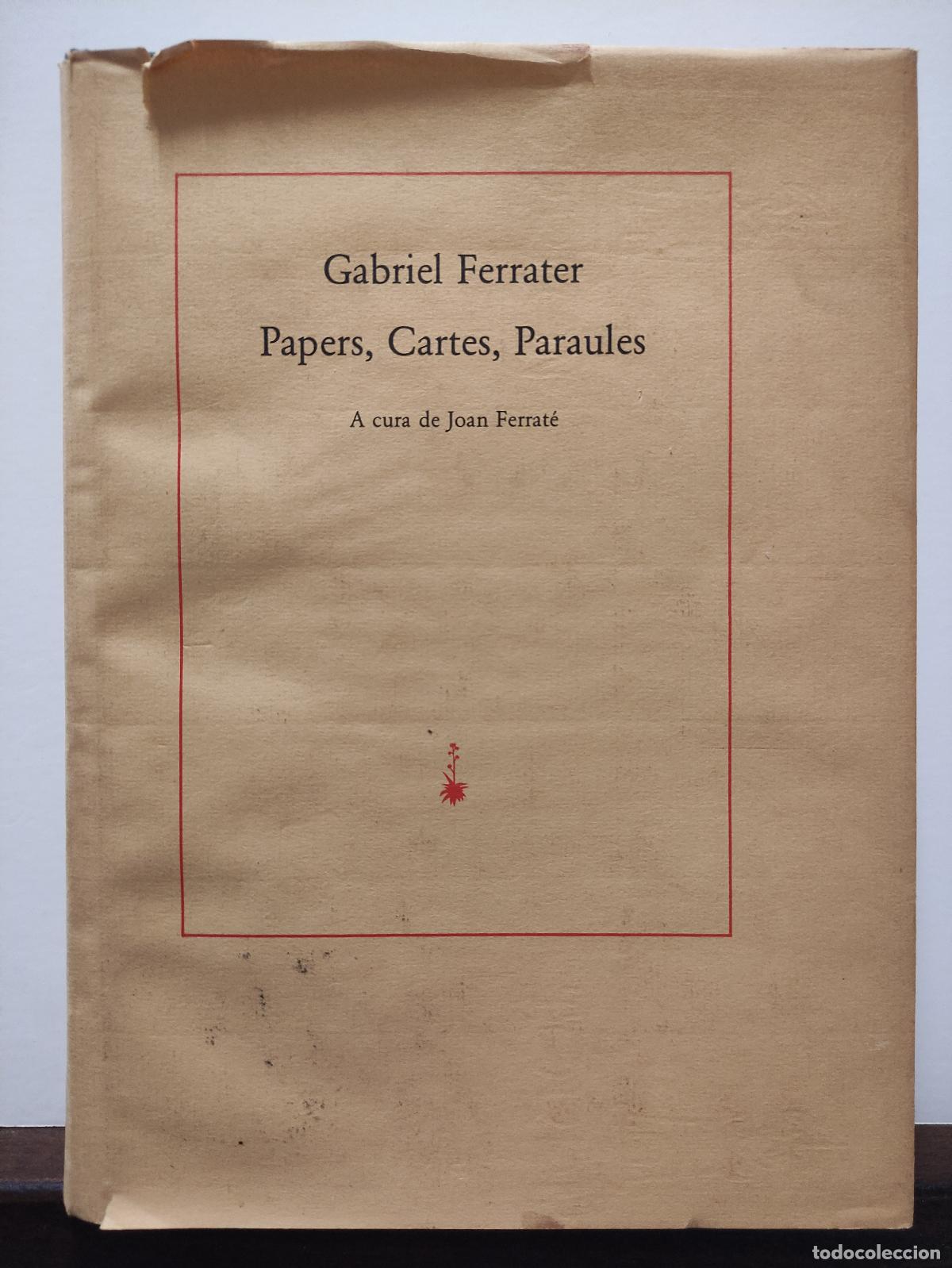 Libros: PAPERS CARTES PARAULES - GABRIEL FERRATER - Foto 1