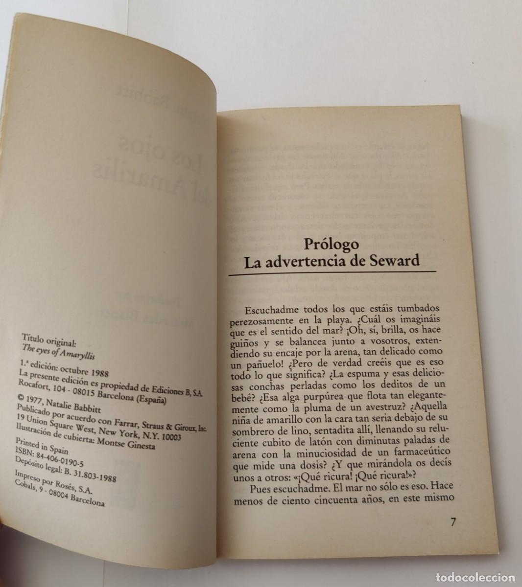 Libros: Libro. Los Ojos de Amarilis. 1&ordf; Edicion. De Natalie Babbitt. - Foto 2