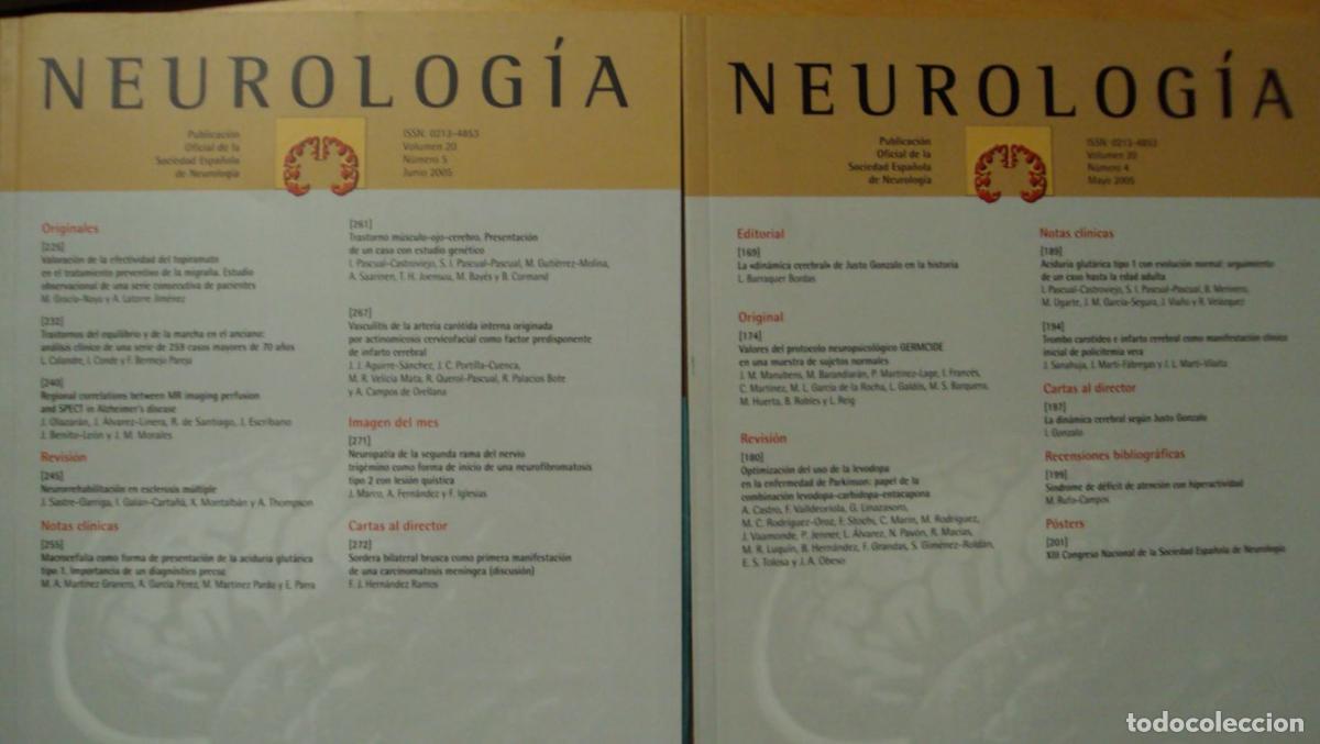 Libros: NEUROLOG&Iacute;A. Vol 20 (4) (5) - Foto 1