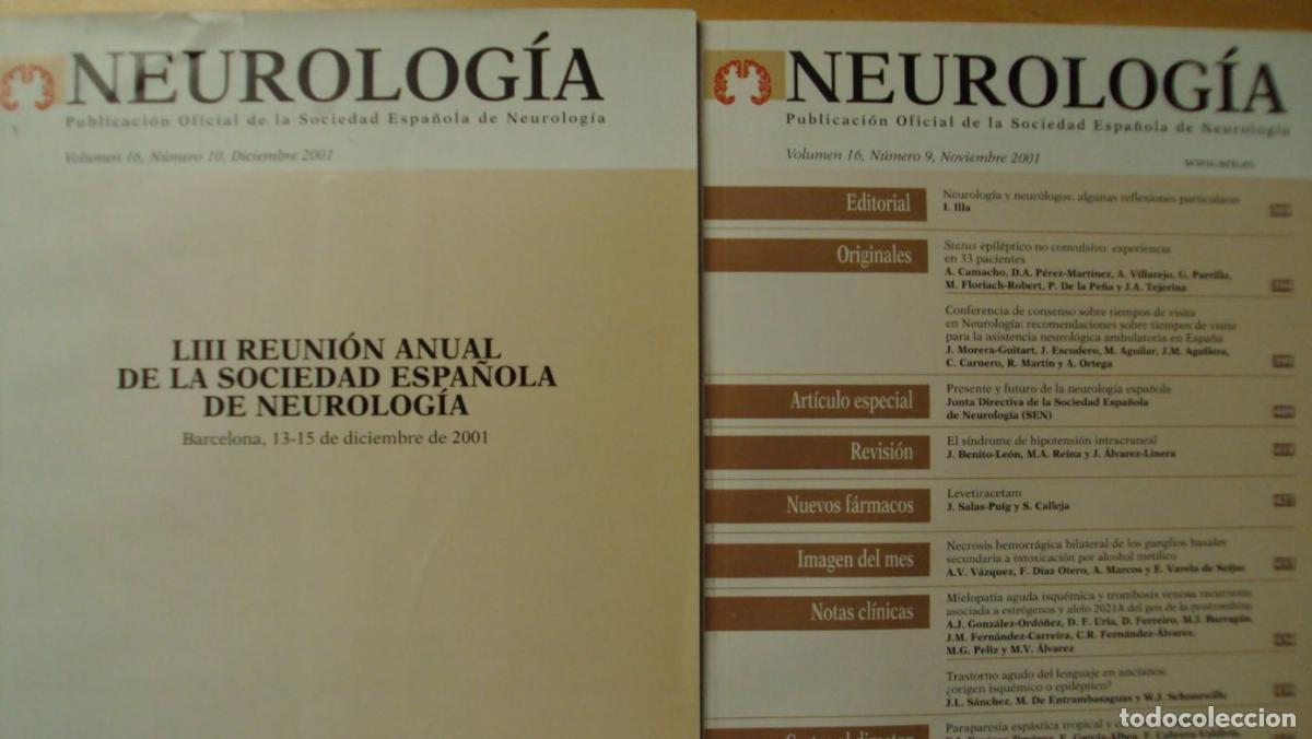Libros: NEUROLOG&Iacute;A. Vol 26 (9) (10) - Foto 1