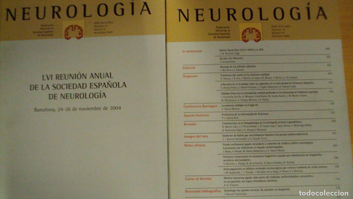 Libros: NEUROLOG&Iacute;A. Vol 19 (9) (10) - Foto 1
