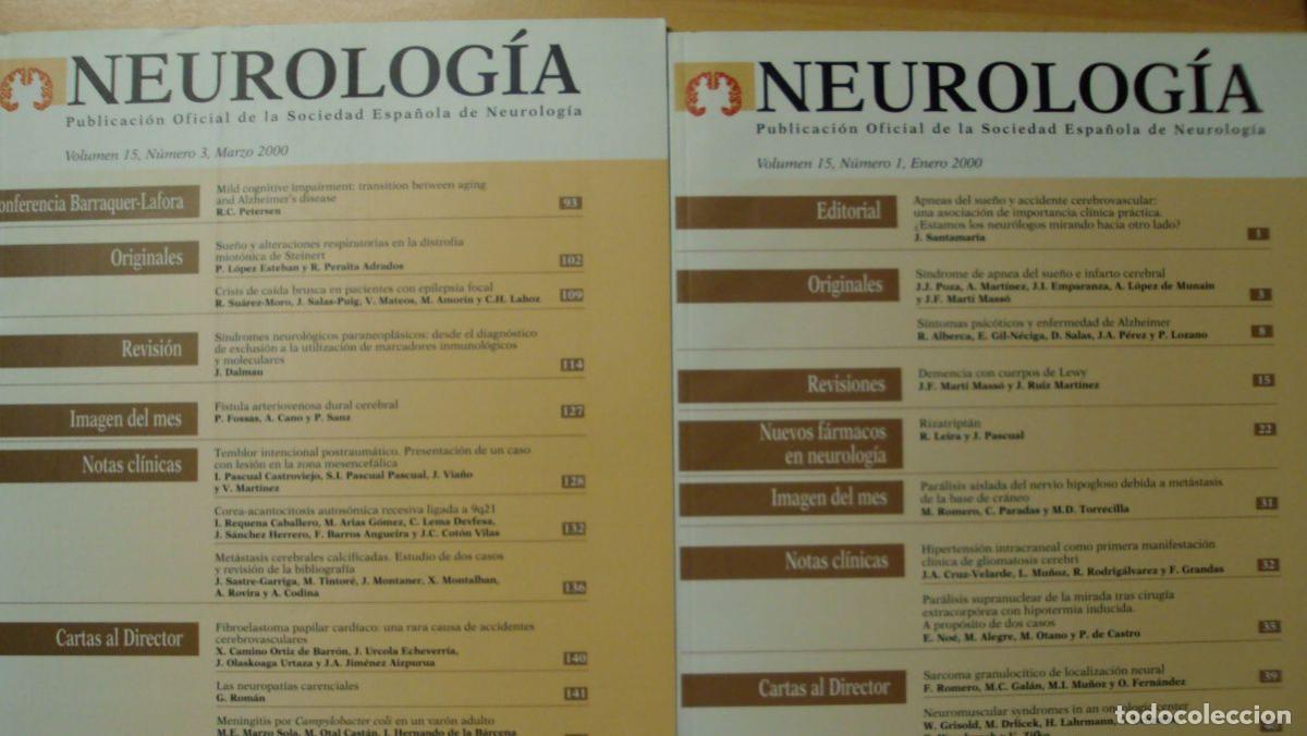 Libros: NEUROLOG&Iacute;A. Vol 15 (1) (3) - Foto 1