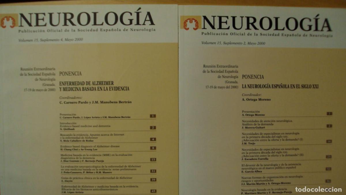 Libros: NEUROLOG&Iacute;A. Vol 15 SUPLEMENTOS (2) (4) - Foto 1
