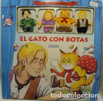 Libros: EL GATO CON BOTAS, Teatrillo de marionetas - Foto 1