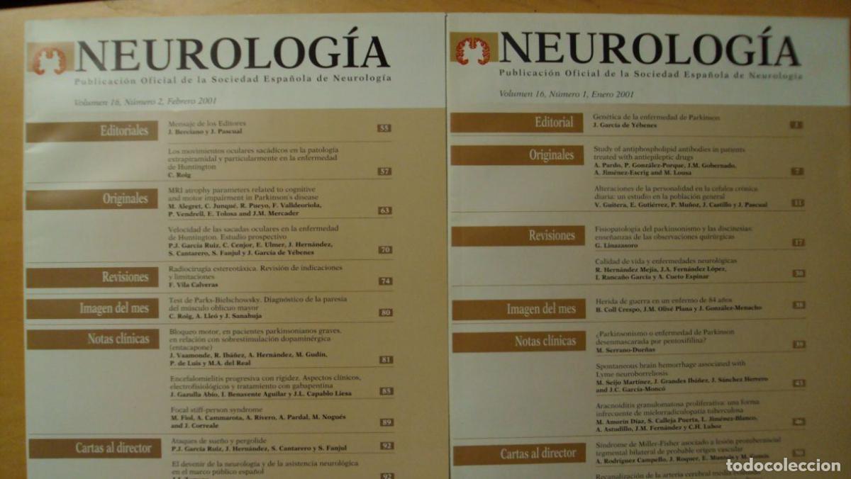 Libros: NEUROLOG&Iacute;A. Vol 16 (1) (2) - Foto 1