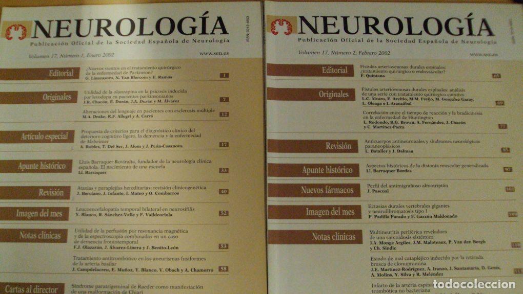 Libros: NEUROLOG&Iacute;A. Vol 17 (1) (2) - Foto 1