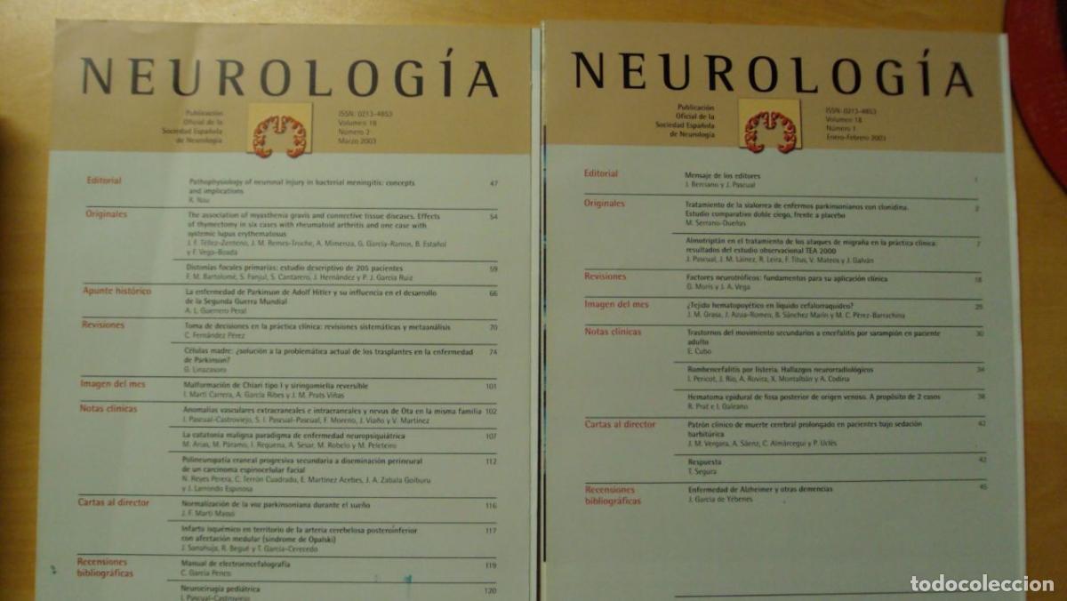 Libros: NEUROLOG&Iacute;A. Vol 18 (1) (2) - Foto 1