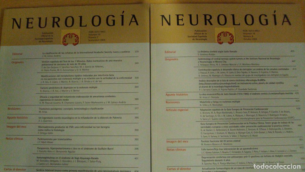 Libros: NEUROLOG&Iacute;A. Vol 19 (7) (8) - Foto 1