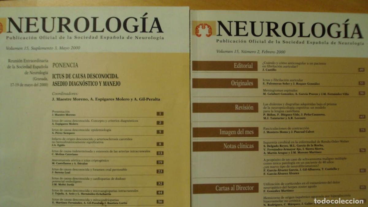 Libros: NEUROLOG&Iacute;A. Vol 15 (2) SUPLEMENTO (3) - Foto 1