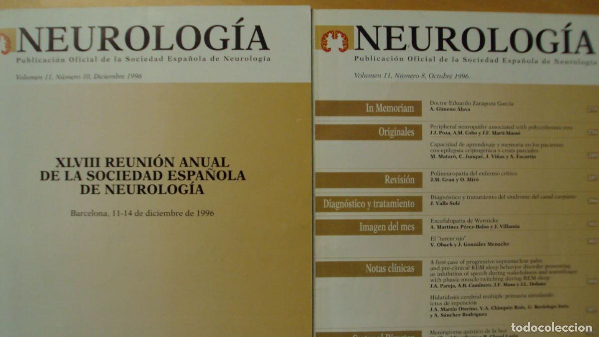 Libros: NEUROLOG&Iacute;A. Vol 11 (8) (10) - Foto 1