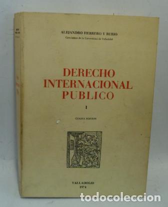 Libros: DERECHO INTERNACIONAL PUBLICO - ALEJANDRO HERRERO Y RUBIO - Foto 1