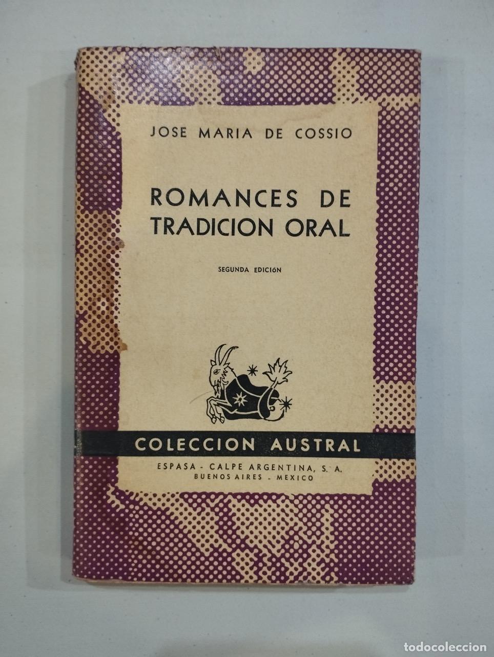 Libros: Jos&eacute; Mar&iacute;a de Coss&iacute;o - Romances de tradici&oacute;n oral - Foto 1