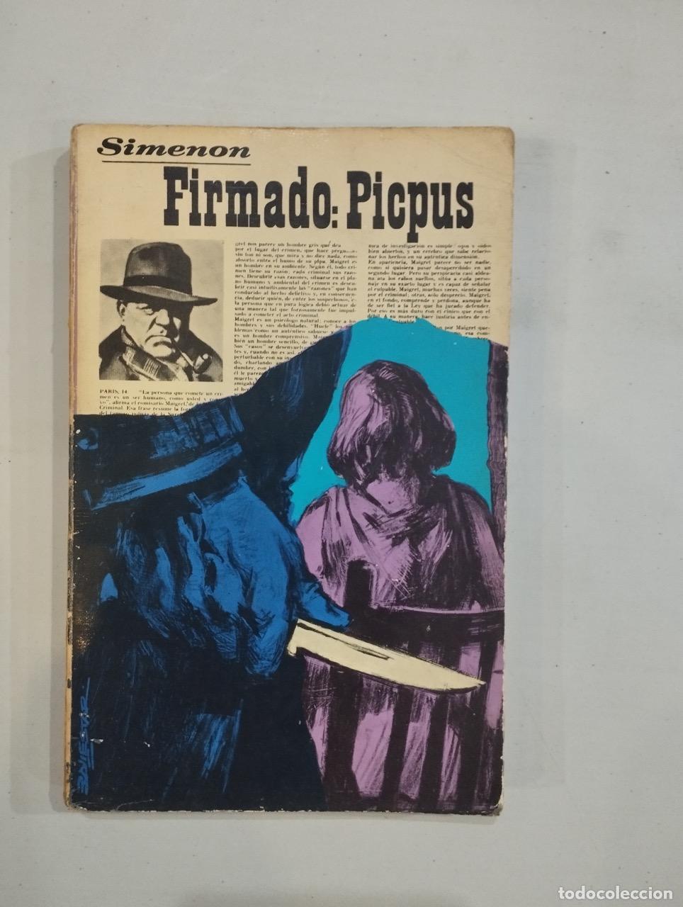 Libros: Simenon - Firmado: Picpus - Foto 1