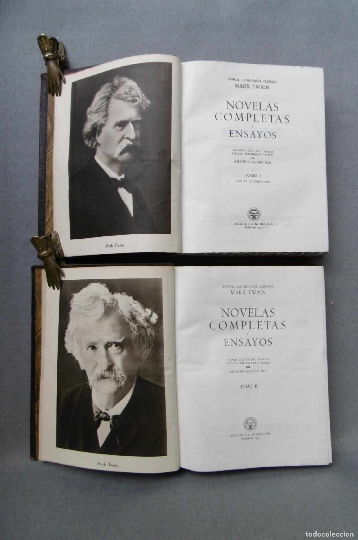 Libros: NOVELAS COMPLETAS Y ENSAYOS. Tomos I y II. - TWAIN, MARK. - Foto 3