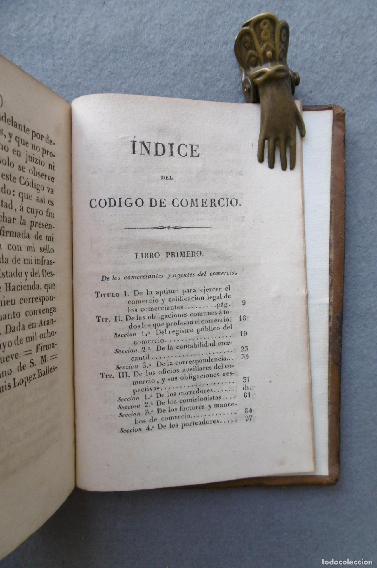 Libros: C&Oacute;DIGO DE COMERCIO , decretado, sancionado y promulgado en 30 de Mayo de 1829. Edici&oacute;n Oficial. - Foto 4