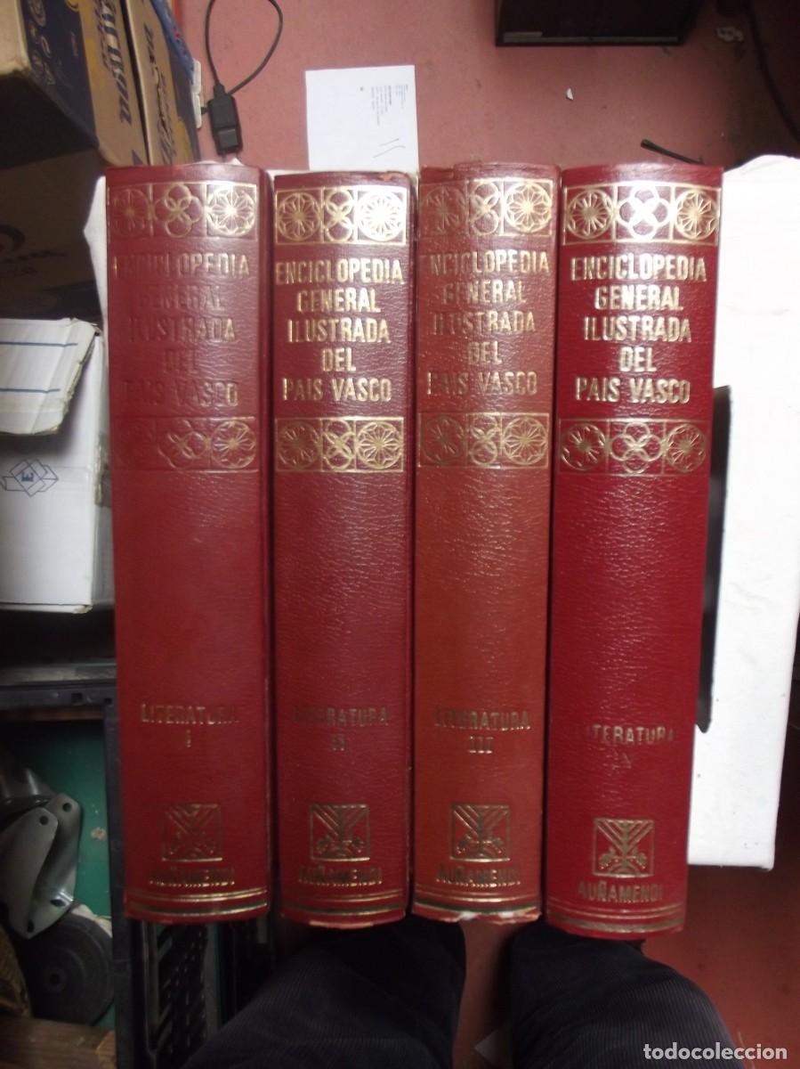 Libros: ENCICLOPEDIA GENERAL ILUSTRADA DEL PAIS VASCO LITERATURA 4 TOMOS