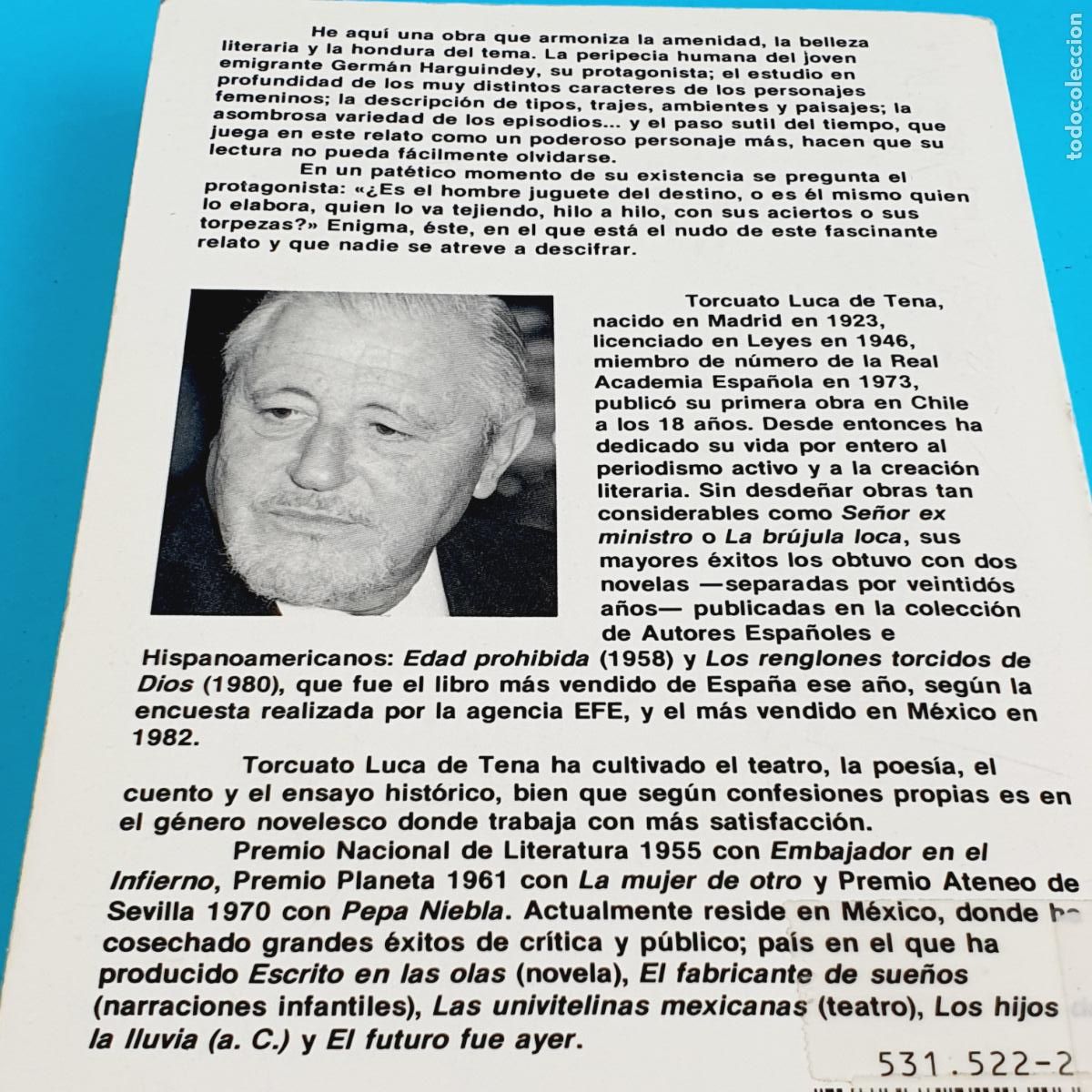 Libros: LIBRO-ESCRITO EN LAS OLAS-TORCUATO LUCA DE TENA- - Foto 5