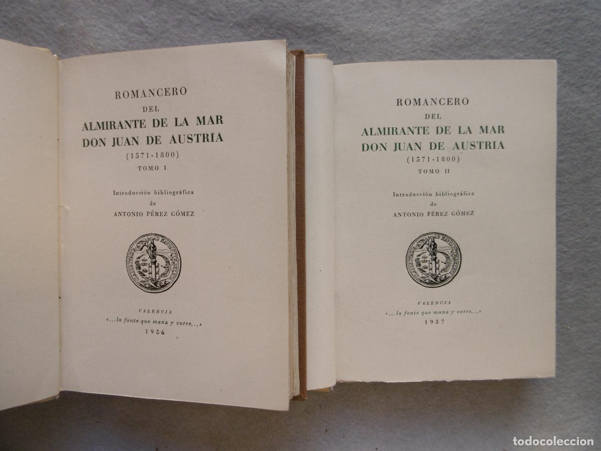 Libros: ROMANCERO. Tomos I y II. - DON JUAN DE AUSTRIA. - Foto 4