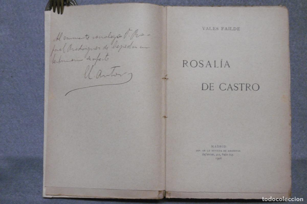 Libros: ROSALIA DE CASTRO. - VALES FAILDE, JAVIER. - Foto 2