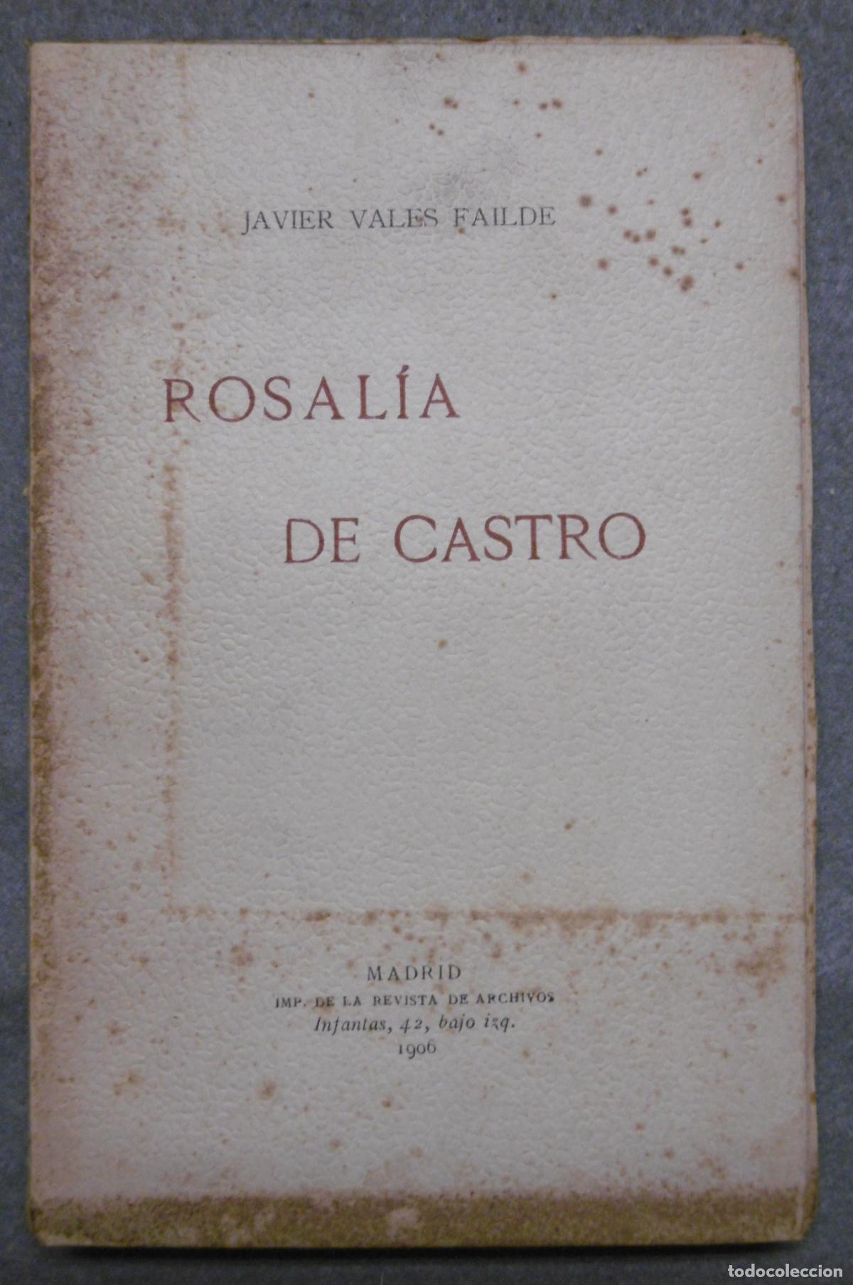 Libros: ROSALIA DE CASTRO. - VALES FAILDE, JAVIER. - Foto 5