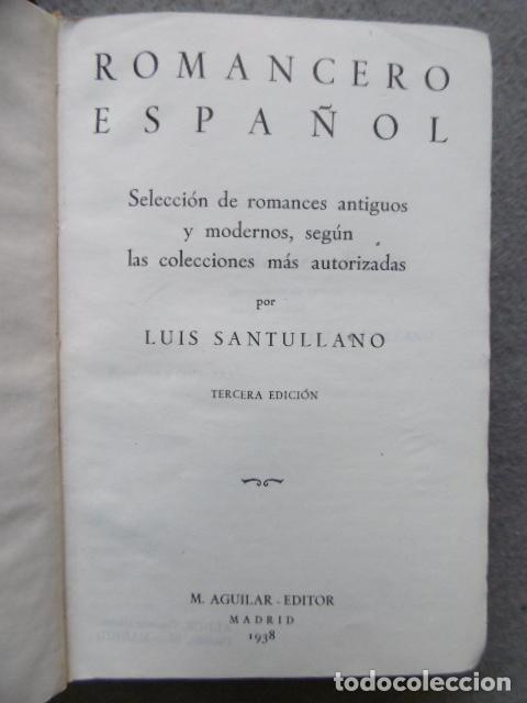 Libros: ROMANCERO ESPA&Ntilde;OL. Colecci&oacute;n Joya. - SANTULLANO, LUIS (selecci&oacute;n). - Foto 3