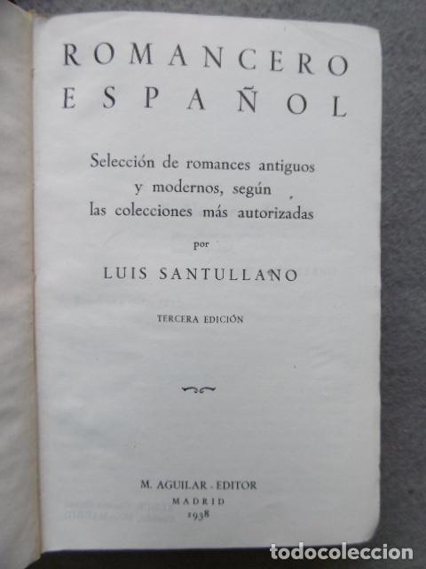Libros: ROMANCERO ESPA&Ntilde;OL. Colecci&oacute;n Joya. - SANTULLANO, LUIS (selecci&oacute;n). - Foto 1
