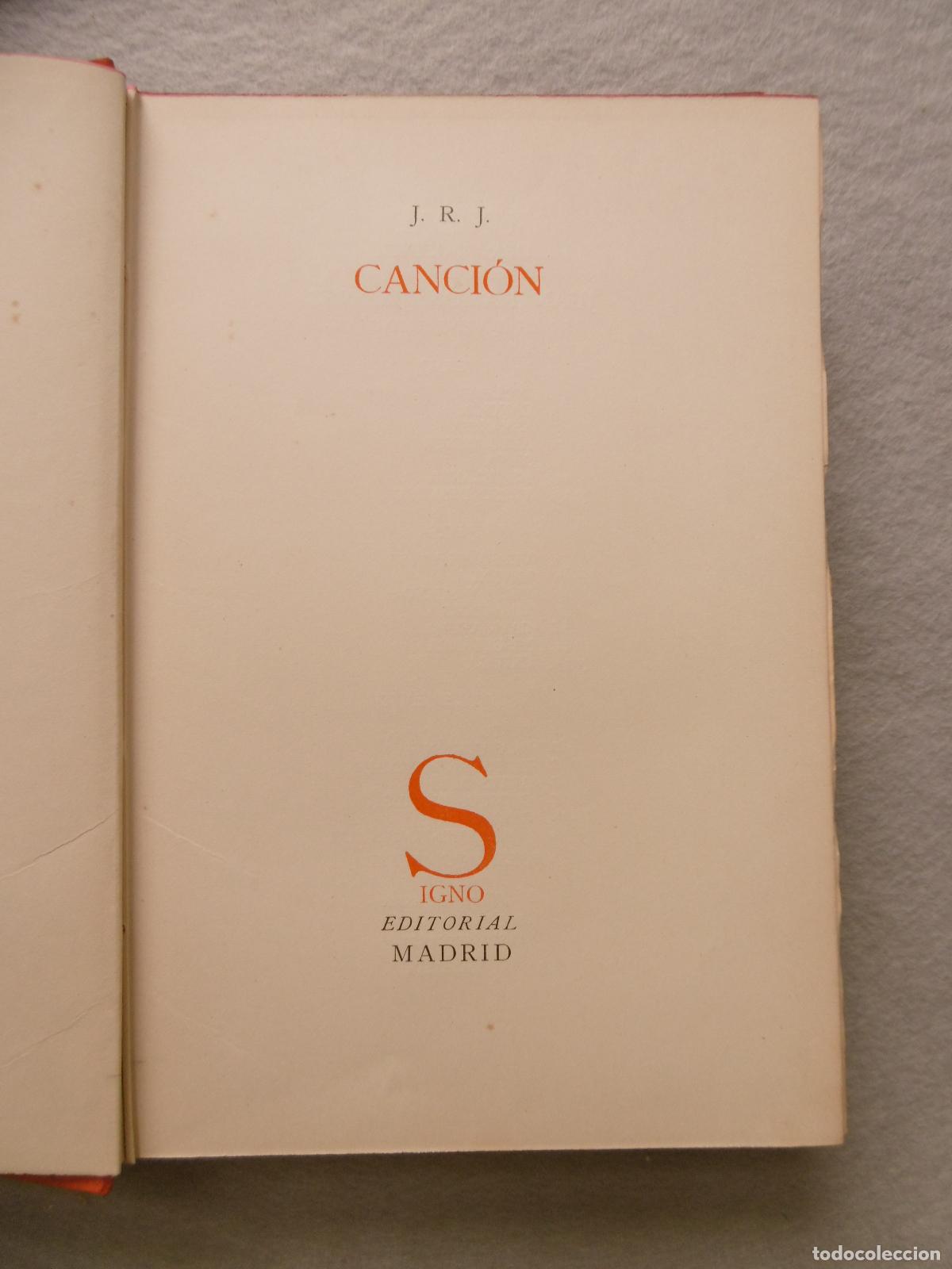 Libros: CANCI&Oacute;N. Primera edici&oacute;n. - JIM&Eacute;NEZ, JUAN RAM&Oacute;N. - Foto 1