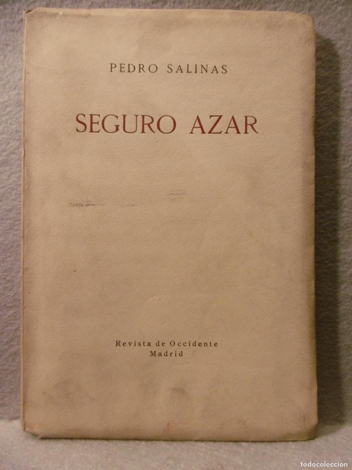Libros: SEGURO AZAR. 1&ordf; edici&oacute;n. - SALINAS, PEDRO. - Foto 3