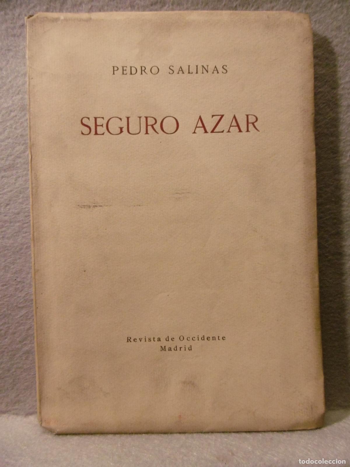 Libros: SEGURO AZAR. 1&ordf; edici&oacute;n. - SALINAS, PEDRO. - Foto 1