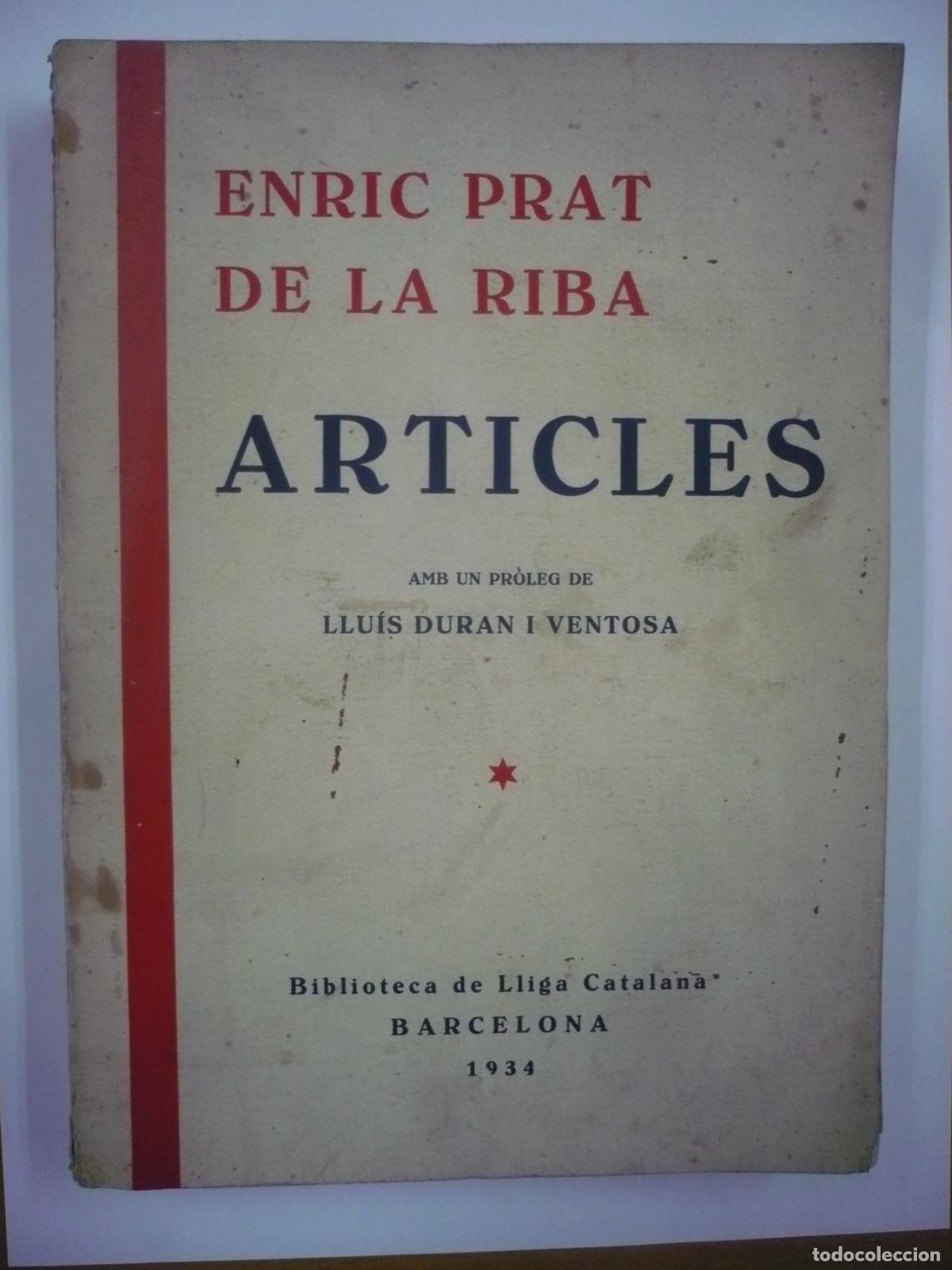 Libros: ARTICLES. - PRAT DE LA RIBA, ENRIC. - Foto 15