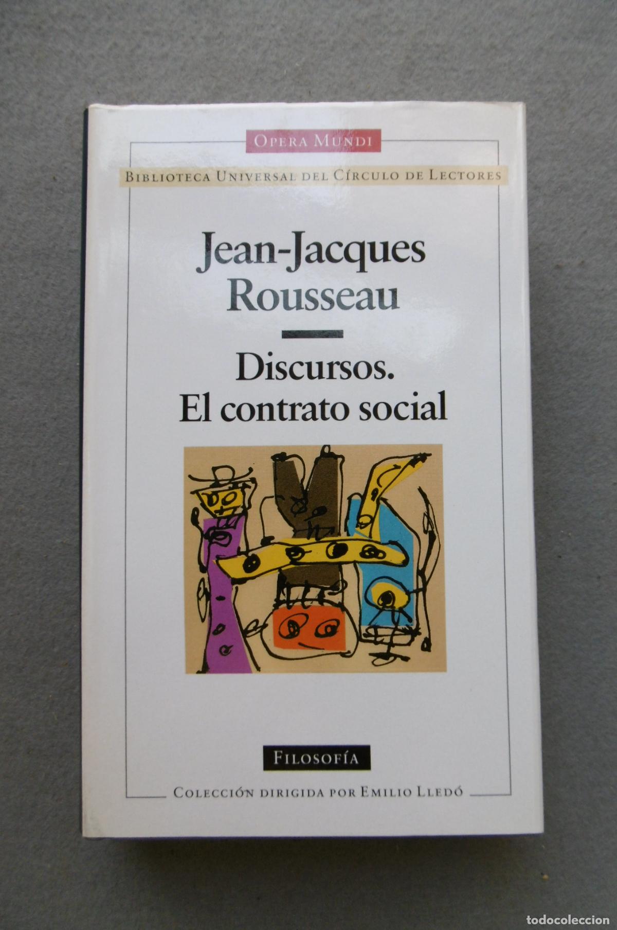 Libros: DISCURSOS. EL CONTRATO SOCIAL. - ROUSSEAU, JEN-JACQUES. - Foto 2