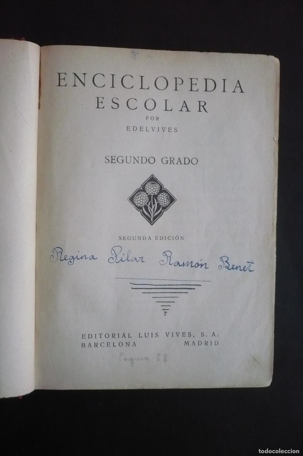 Libros: ENCICLOPEDIA ESCOLAR. SEGUNDO GRADO. - Foto 8
