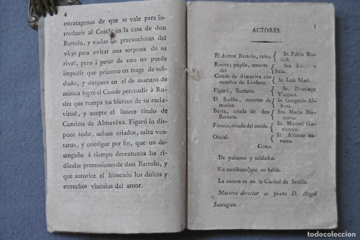 Libros: EL BARBERO DE SEVILLA &Oacute;pera bufa. - Foto 2