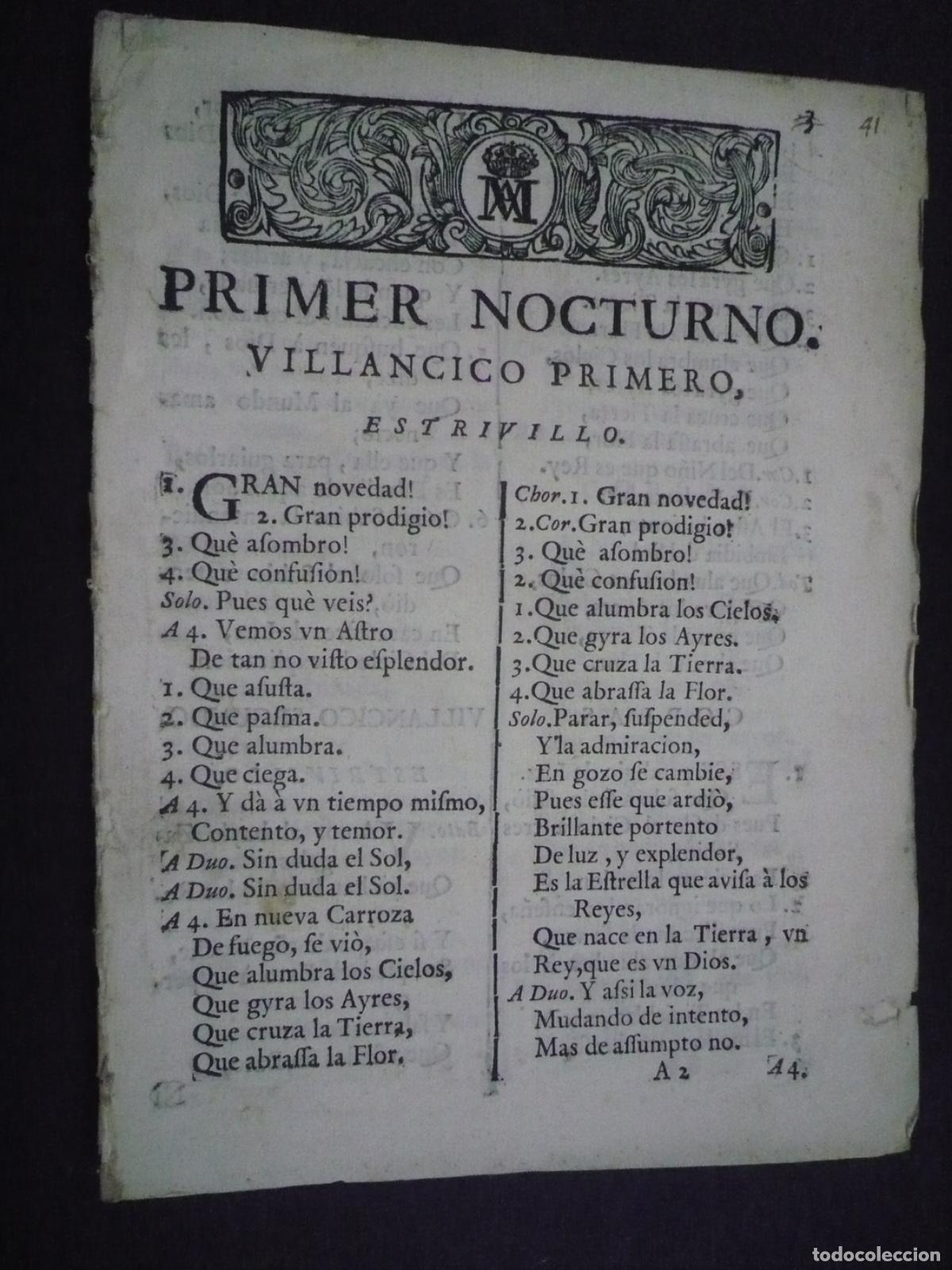 Libros: PRIMER NOCTURNO. Villancico Primero. - Foto 2