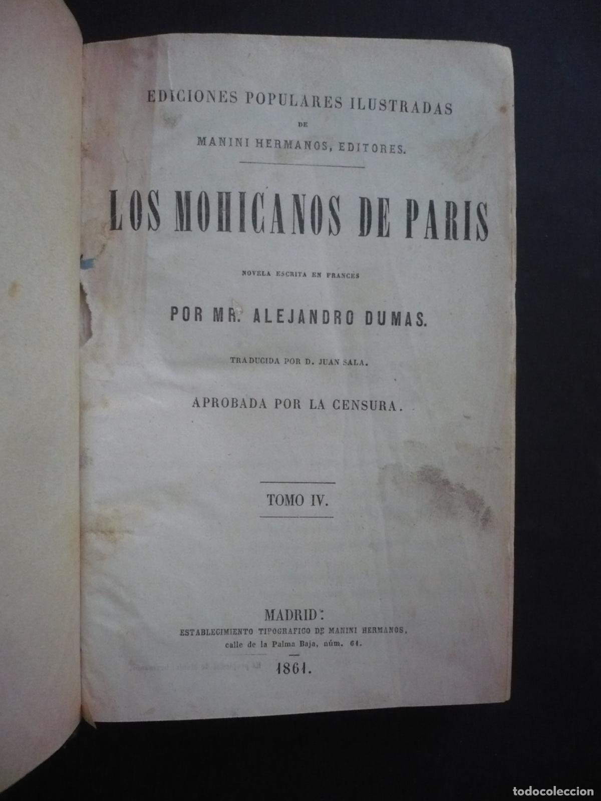 Libros: LOS MOHICANOS DE PARIS. 4 Tomos. - DUMAS, ALEJANDRO. - Foto 25