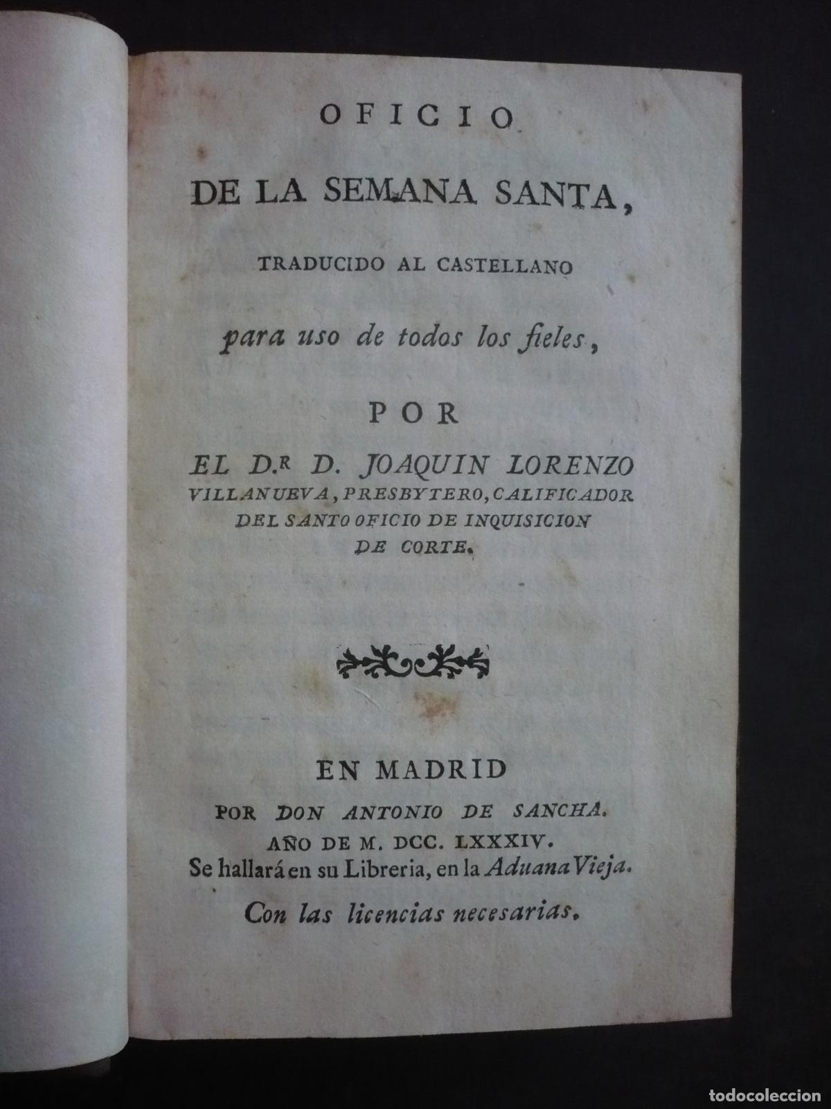 Libros: OFICIO DE LA SEMANA SANTA. - LORENZO, JOAQU&Iacute;N D. - Foto 3