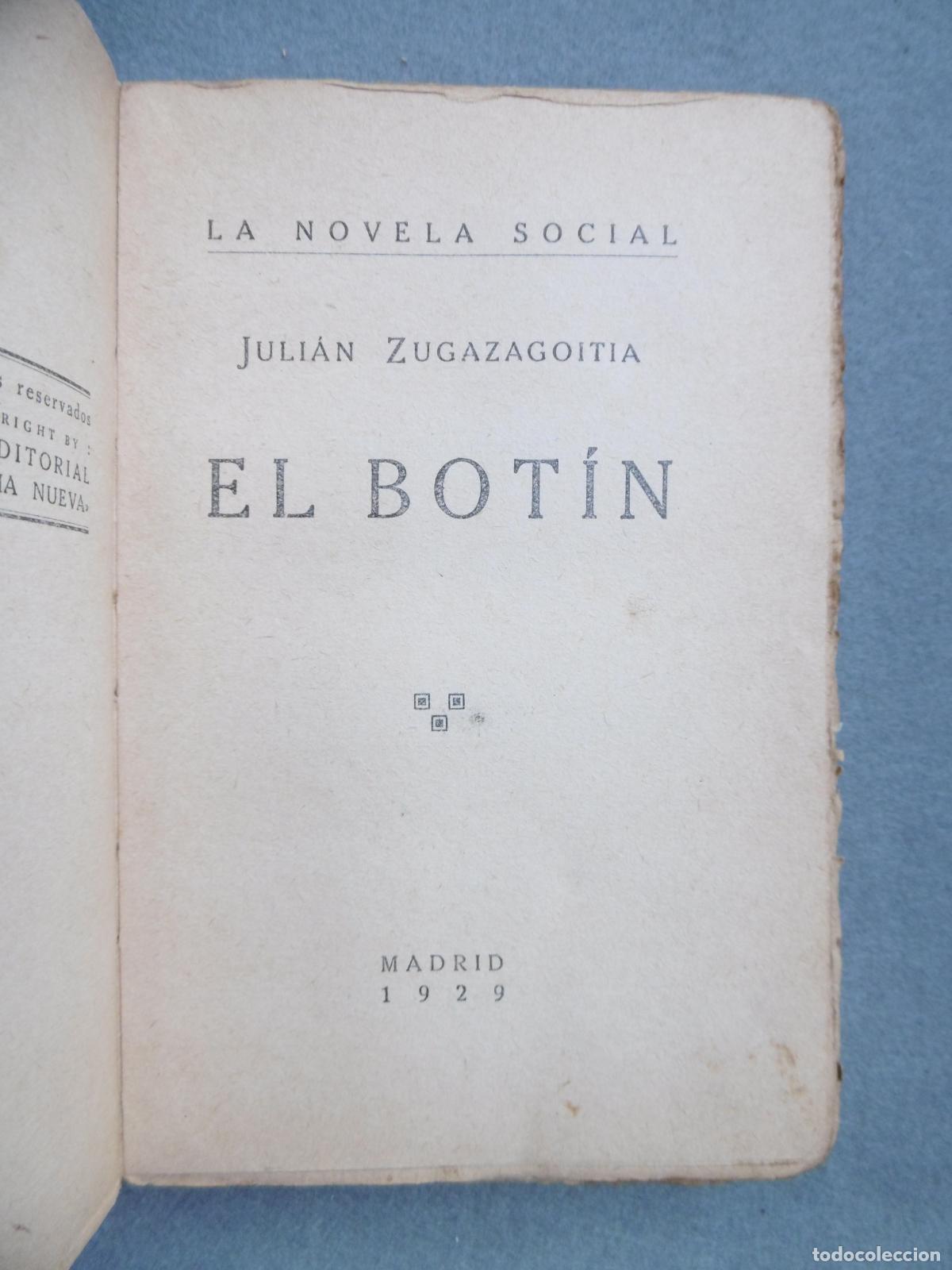 Libros: EL BOT&Iacute;N. 1&ordf; edici&oacute;n. - ZUGAZAGOITIA, JULI&Aacute;N. - Foto 7