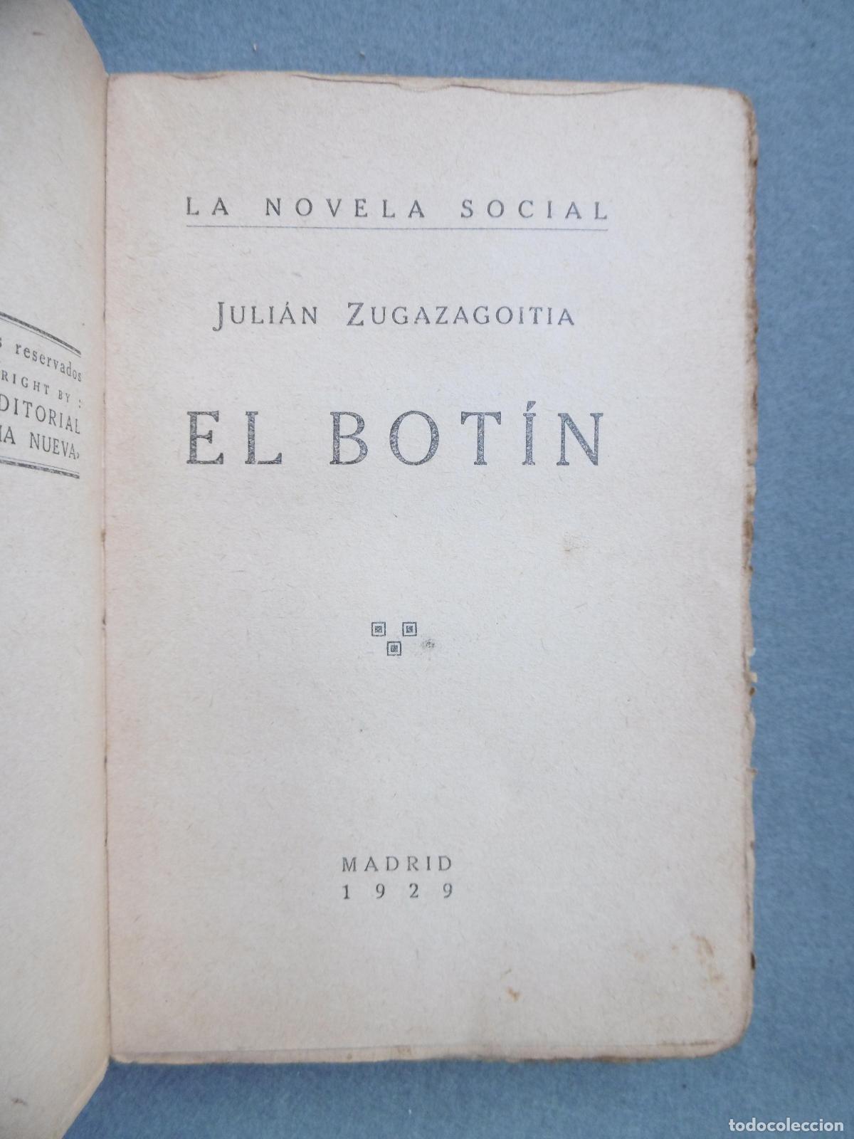 Libros: EL BOT&Iacute;N. 1&ordf; edici&oacute;n. - ZUGAZAGOITIA, JULI&Aacute;N. - Foto 9
