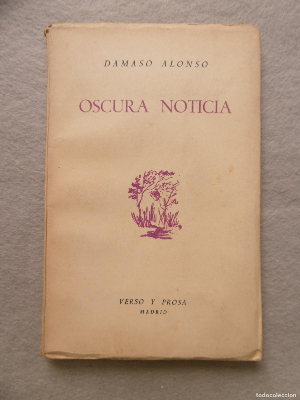 Libros: OSCURA NOTICIA. - ALONSO, D&Aacute;MASO. - Foto 3