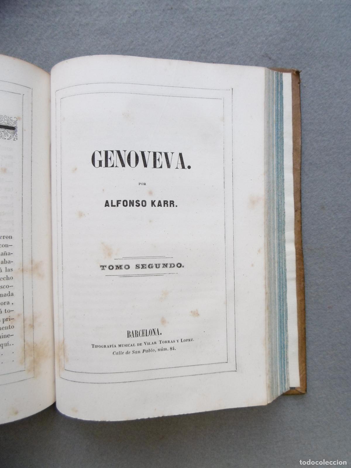 Libros: GENOVEVA. 2 TOMOS. - KARR, ALFONSO; - Foto 10