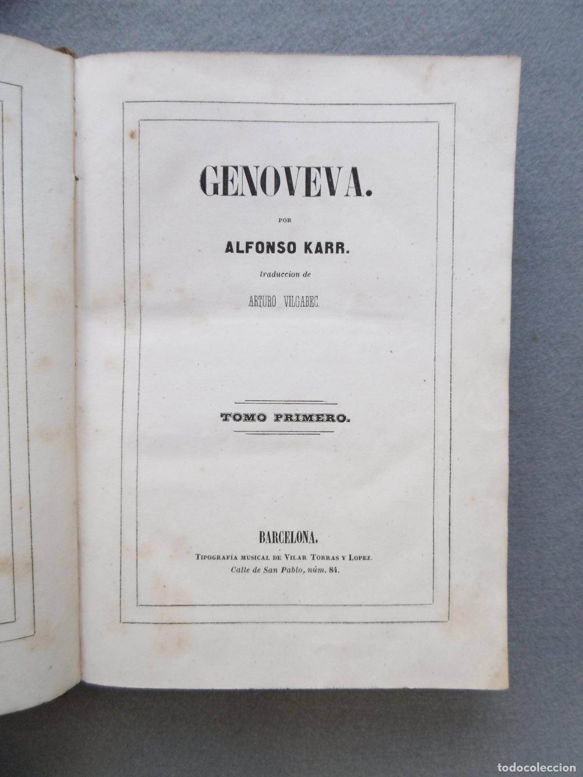 Libros: GENOVEVA. 2 TOMOS. - KARR, ALFONSO; - Foto 13
