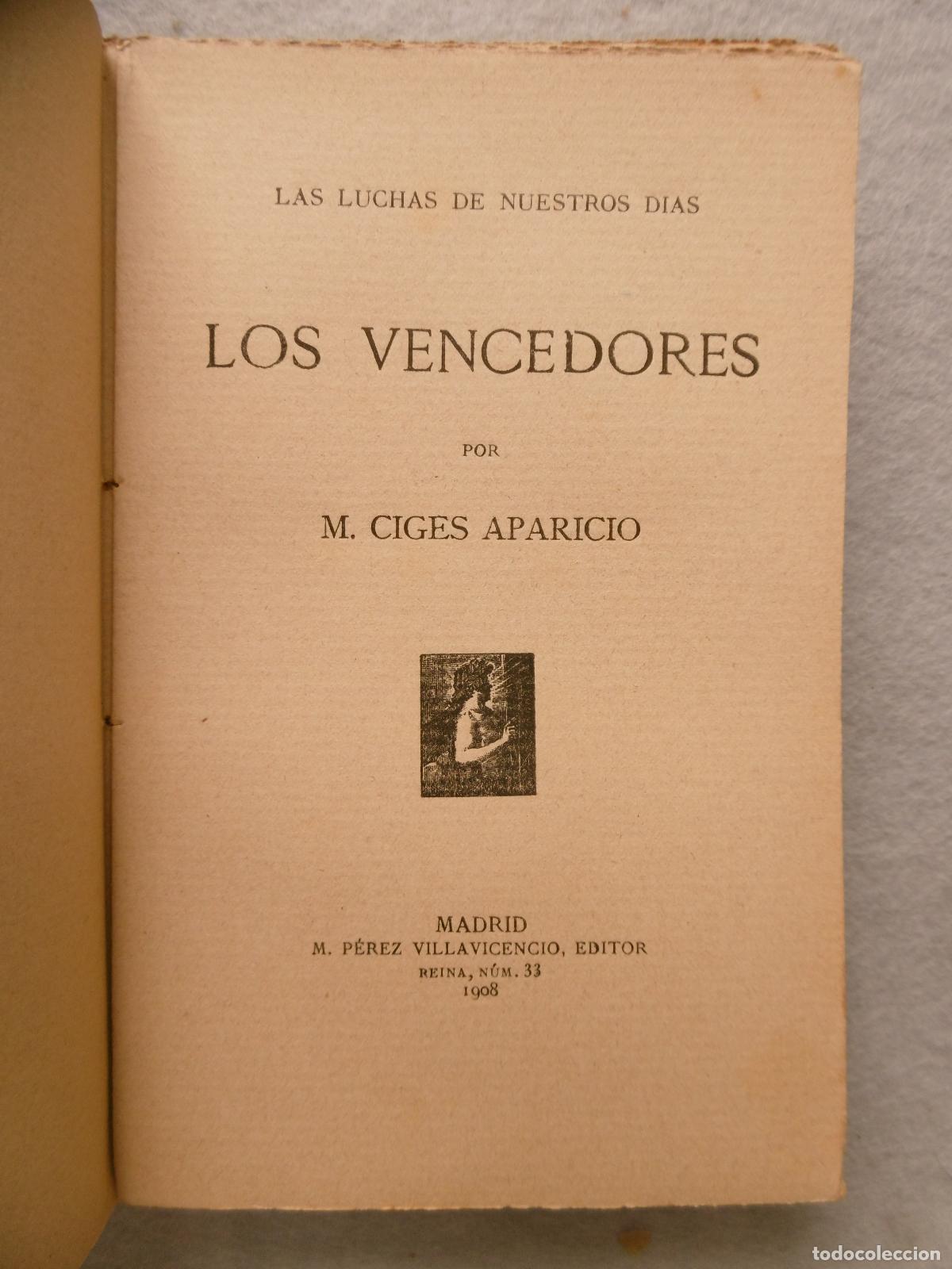 Libros: LOS VENCEDORES. Novela. - CIGES APARICIO, M. - Foto 2