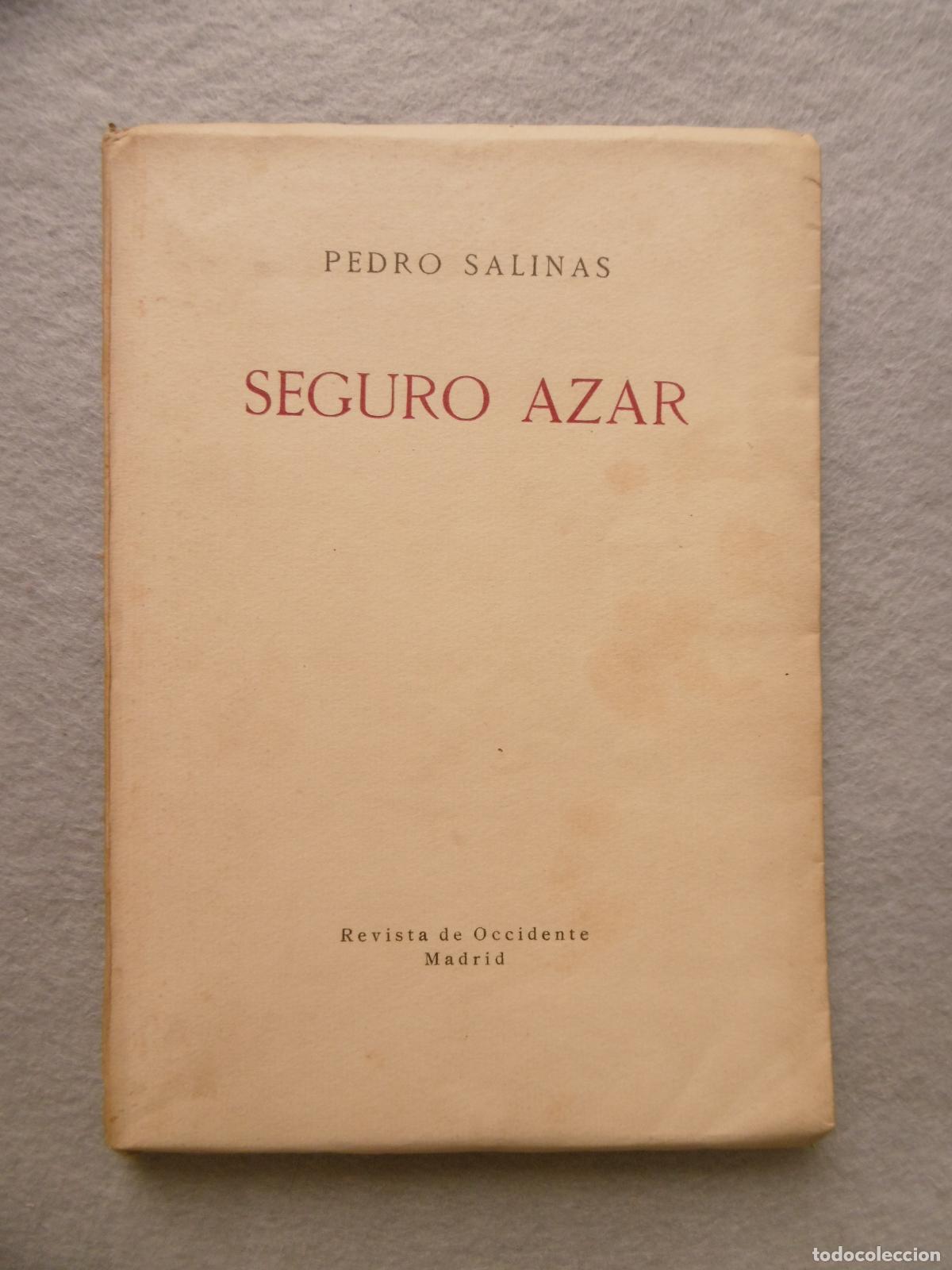 Libros: SEGURO AZAR. 1&ordf; edici&oacute;n. - SALINAS, PEDRO. - Foto 3