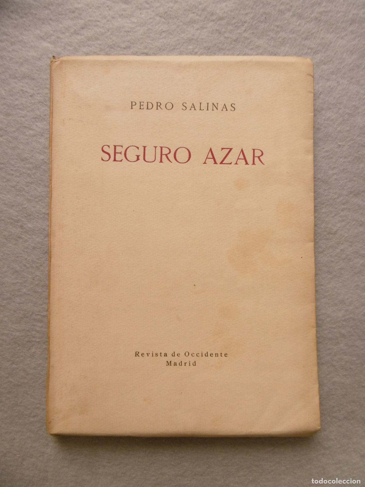 Libros: SEGURO AZAR. 1&ordf; edici&oacute;n. - SALINAS, PEDRO. - Foto 1