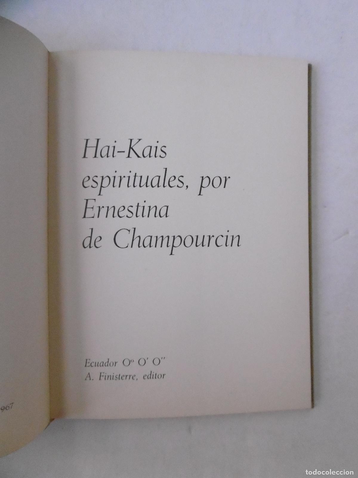 Libros: HAI-KAIS ESPIRITUALES. - CHAMPOURCIN, ERNESTINA DE. - Foto 5