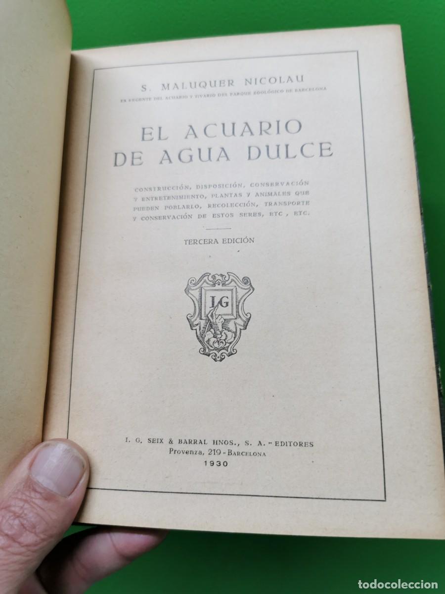 Libros: EL ACUARIO DE AGUA DULCE. S. MALUQUER NICOLAU - Foto 3