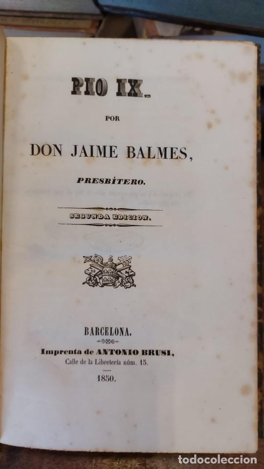 Libros: PIO IX. - BALMES, Jaime. - Foto 2